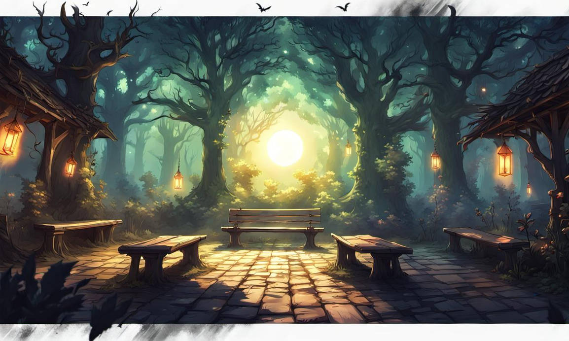 Damn On The Benches, The Short Moon Shines With Br by DimUzArt on ...