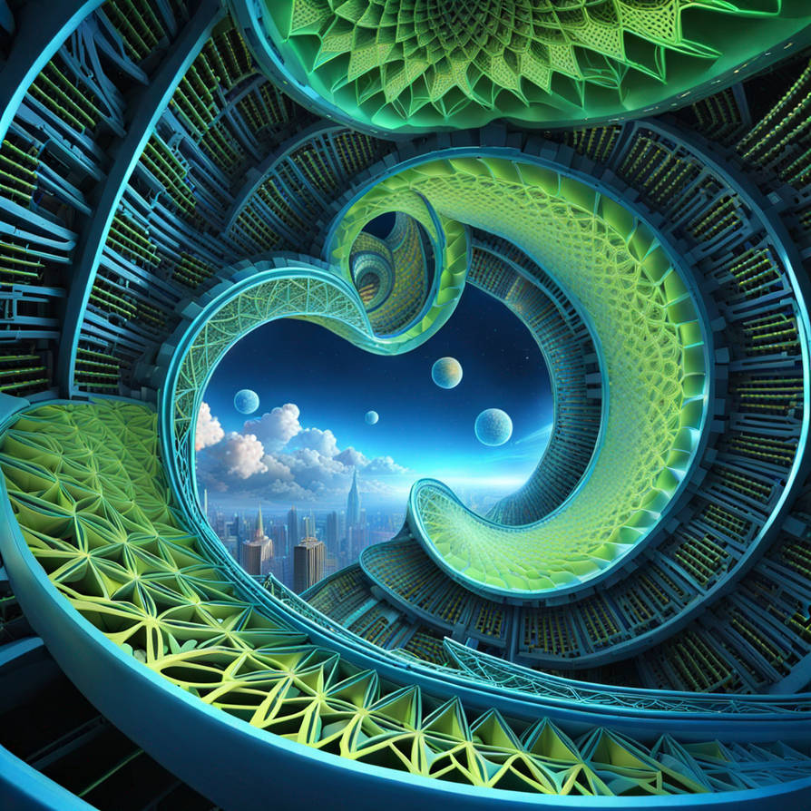 A ((( fractalized tetration metaverse pattern))), by DimUzArt on DeviantArt