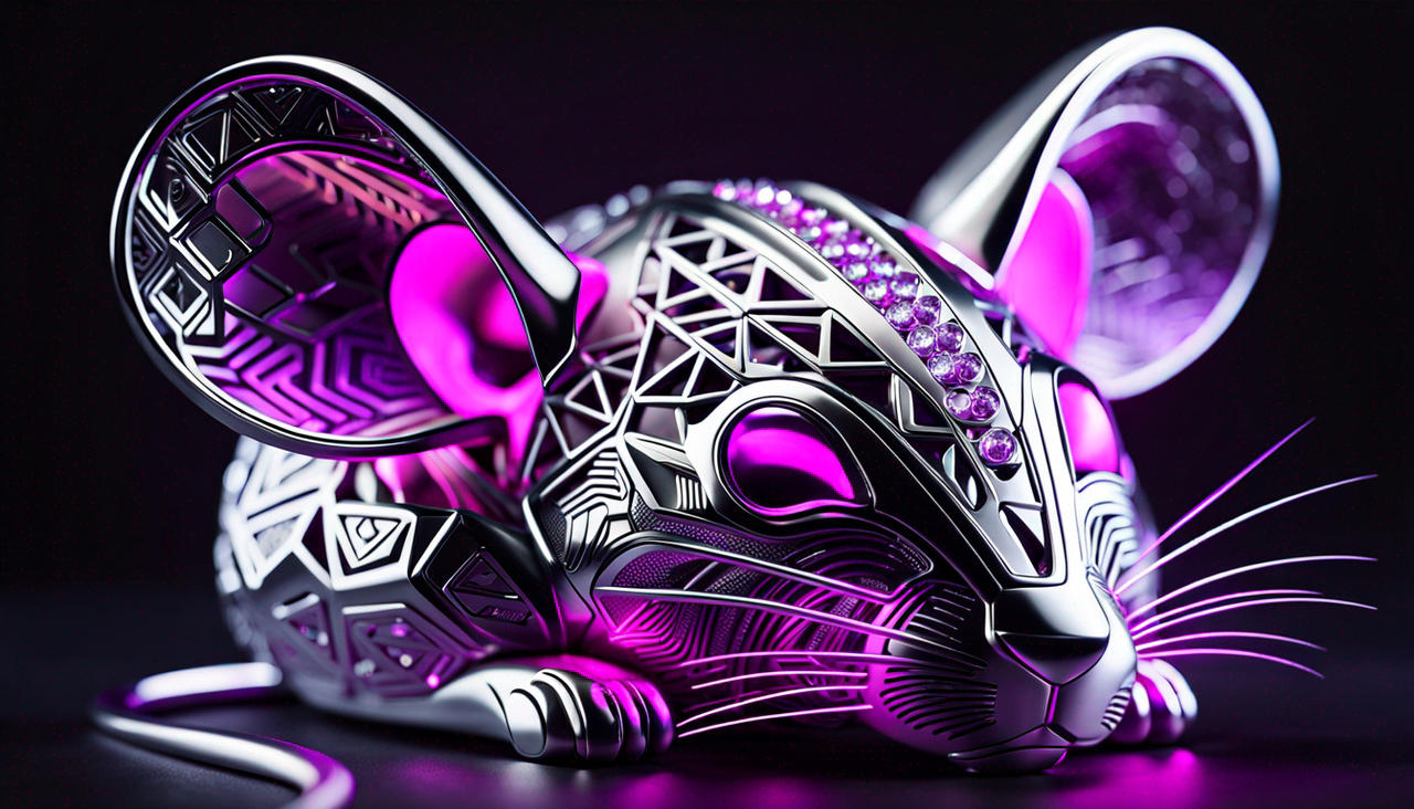silver diamond intricate metallic Rocking Mouse on by DimUzArt on ...