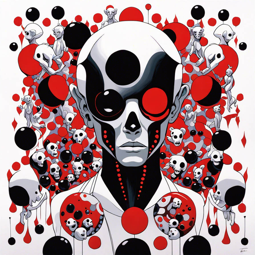 The illustration exemplifies the distinctive style