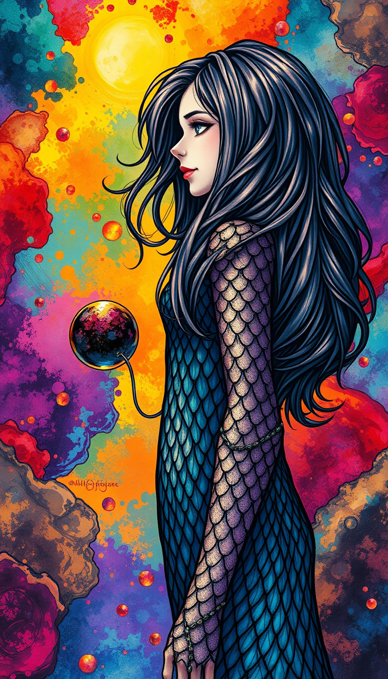 ((full Body Female Figure Abyssal View)) Of An Int