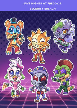 FNAF Security Breach Sticker Set