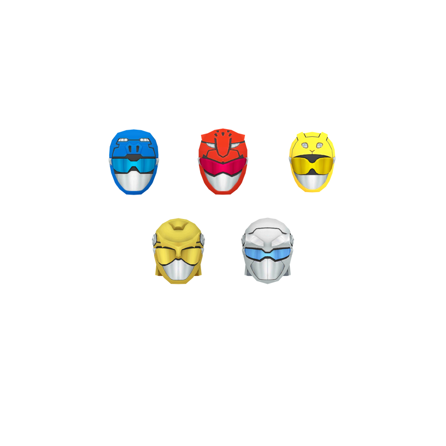 Helmets - Go-Busters by toonboyii on DeviantArt