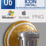 Metallic Trashbin Empty Icon