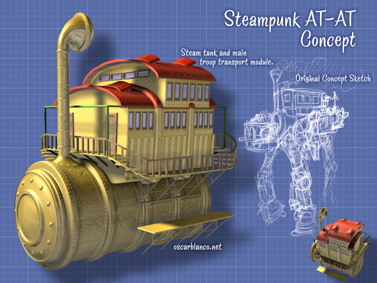 Steampunk AT-AT WIP 001