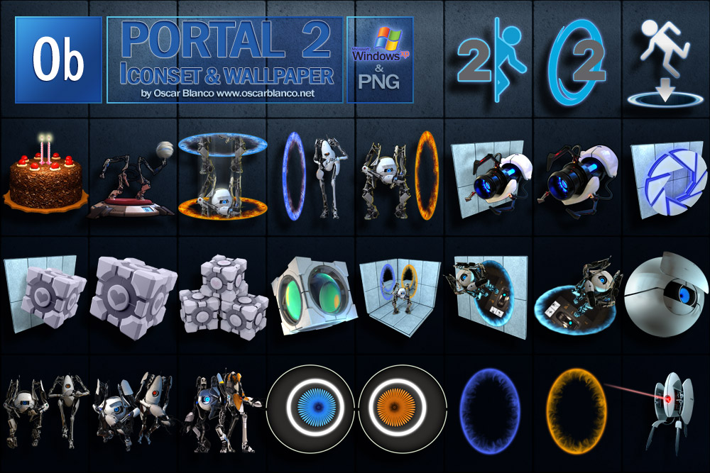 PORTAL 2 ICON SET WALLPAPERS