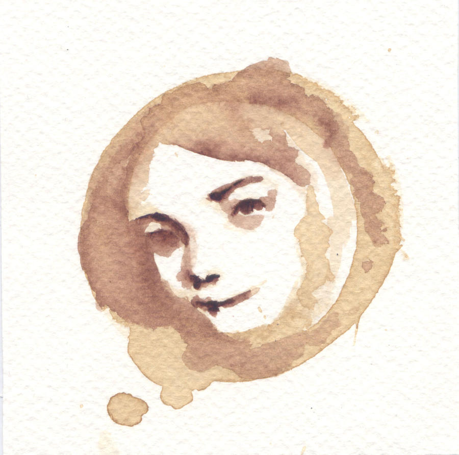 Coffee stain portrait