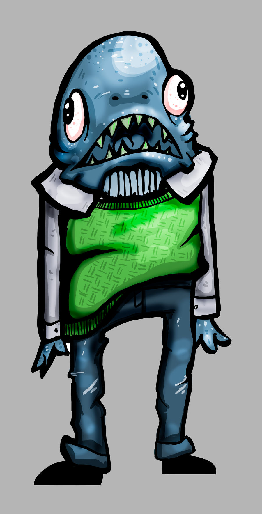 Fishman by extrud99 on DeviantArt