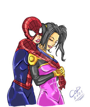 Spider-Woman and Sunfire