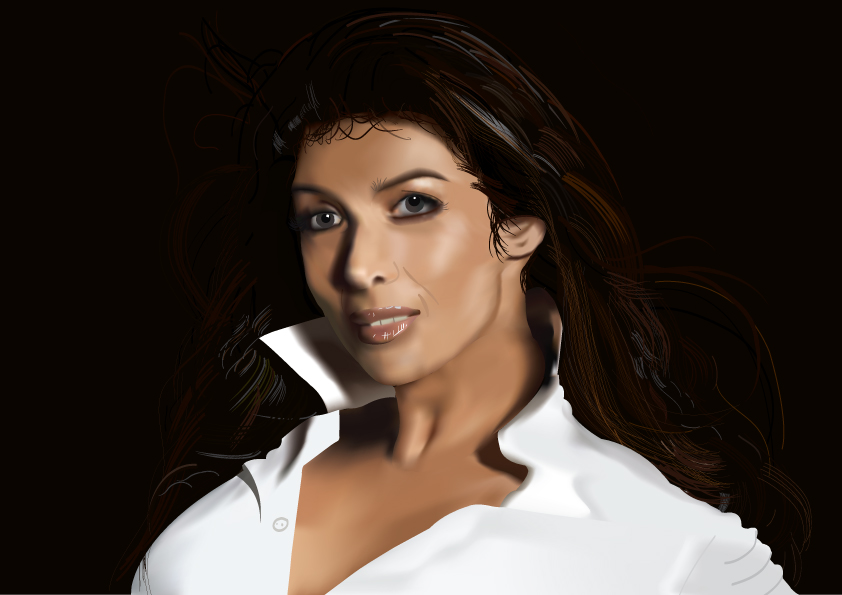 Malaika Arora vector portrait