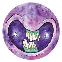 magnet of the monster faces -violett-