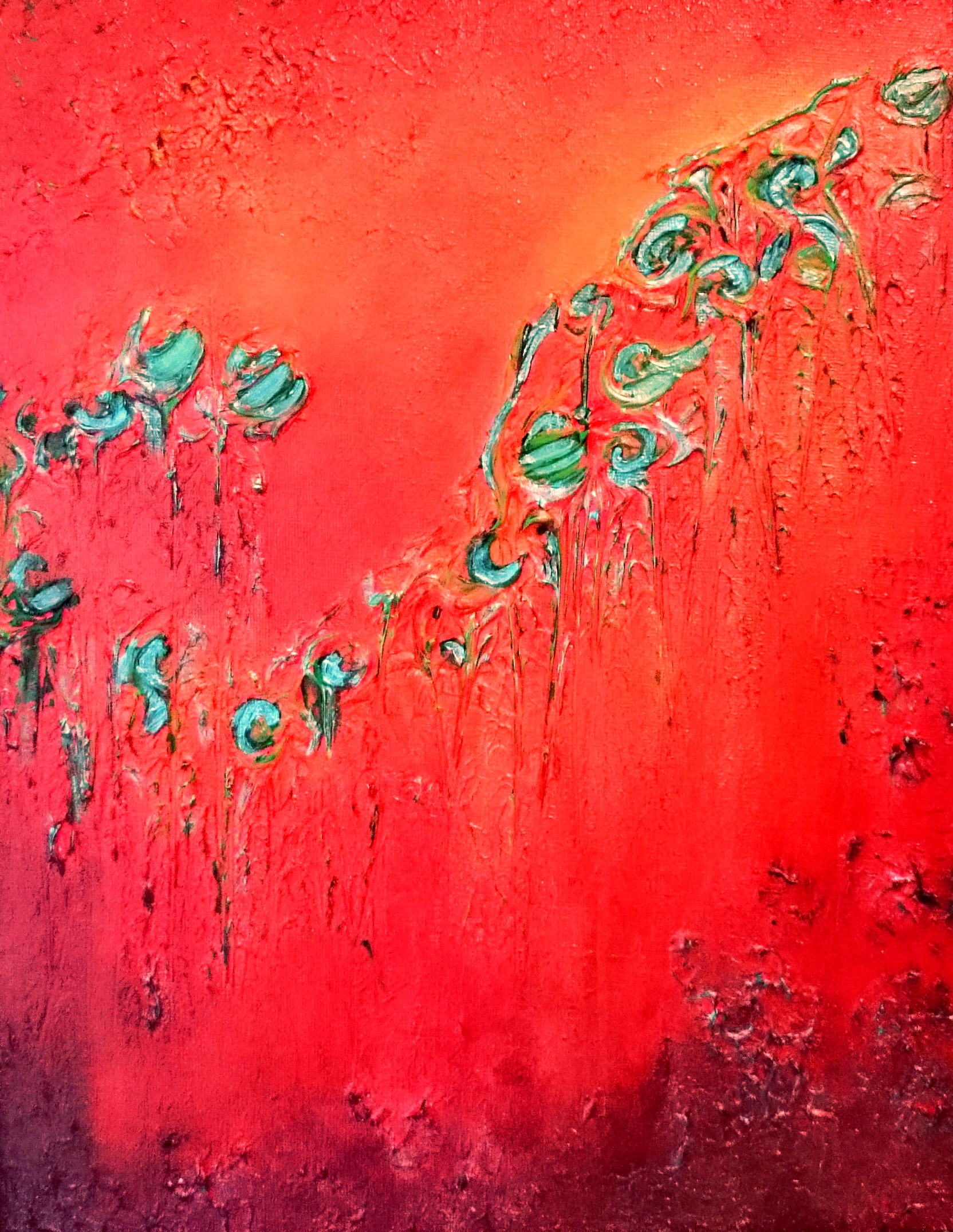 Red and green in abstract