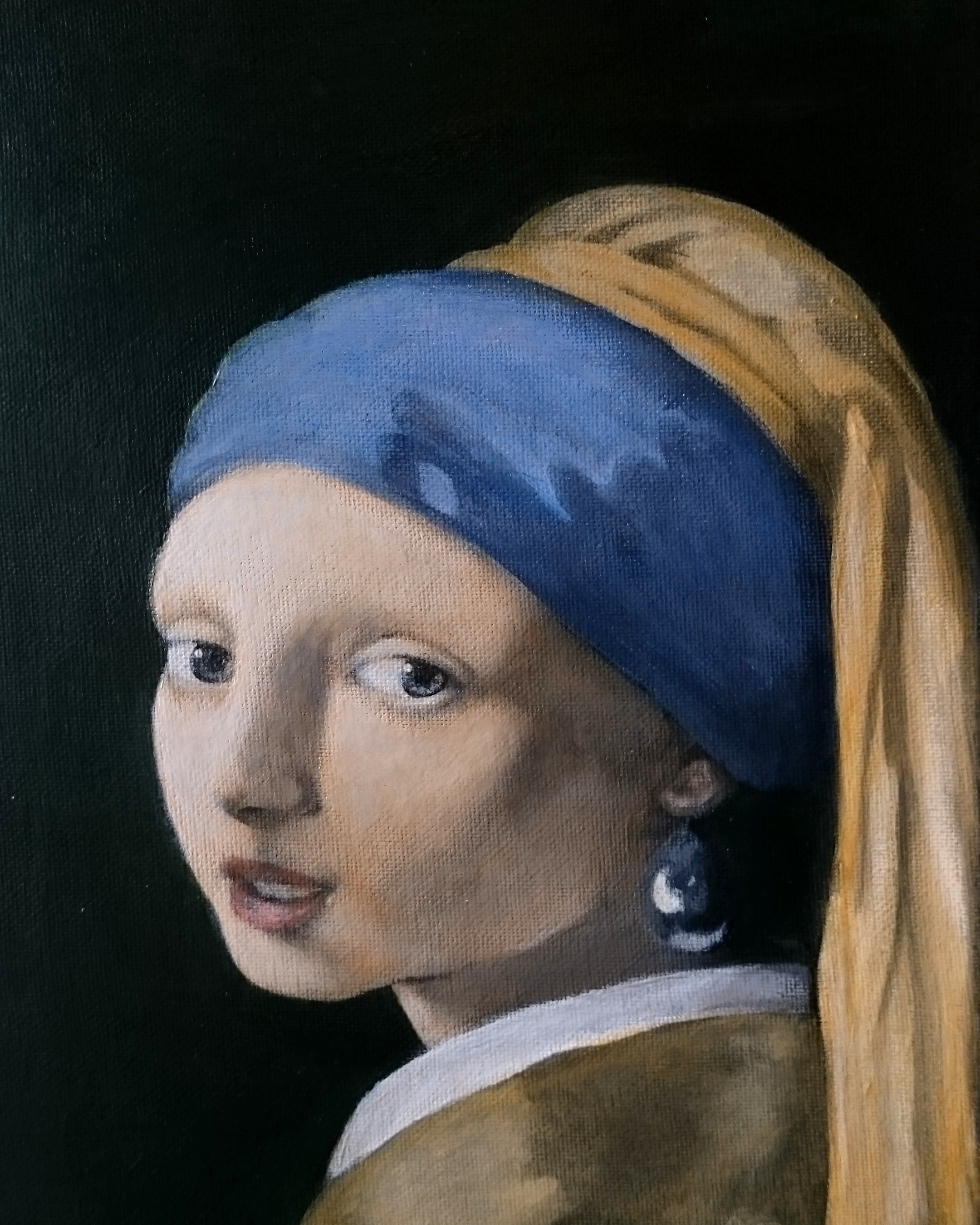 Girl with a pearl earring fourth color glaze