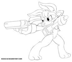 Jazz JackRabbit Lineart #2