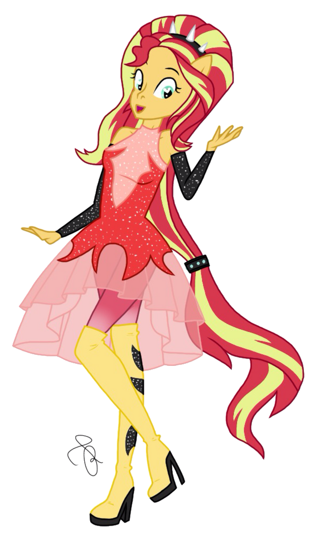 EQG - Sunset Shimmer Pony up