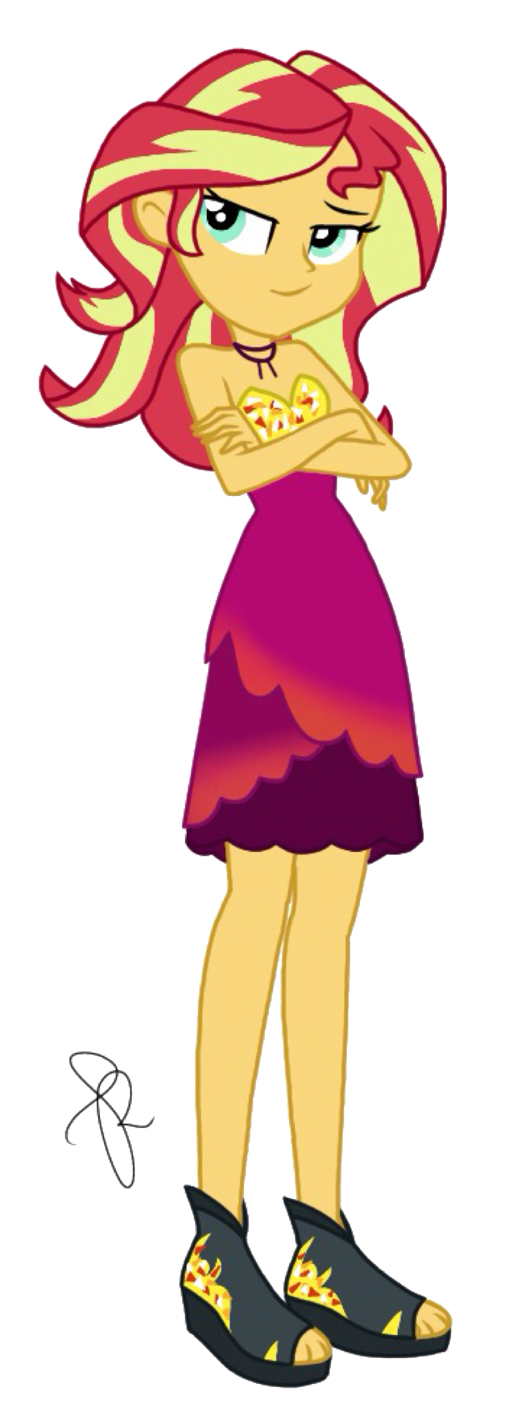 EQG Series - Sunset in resort party wearing