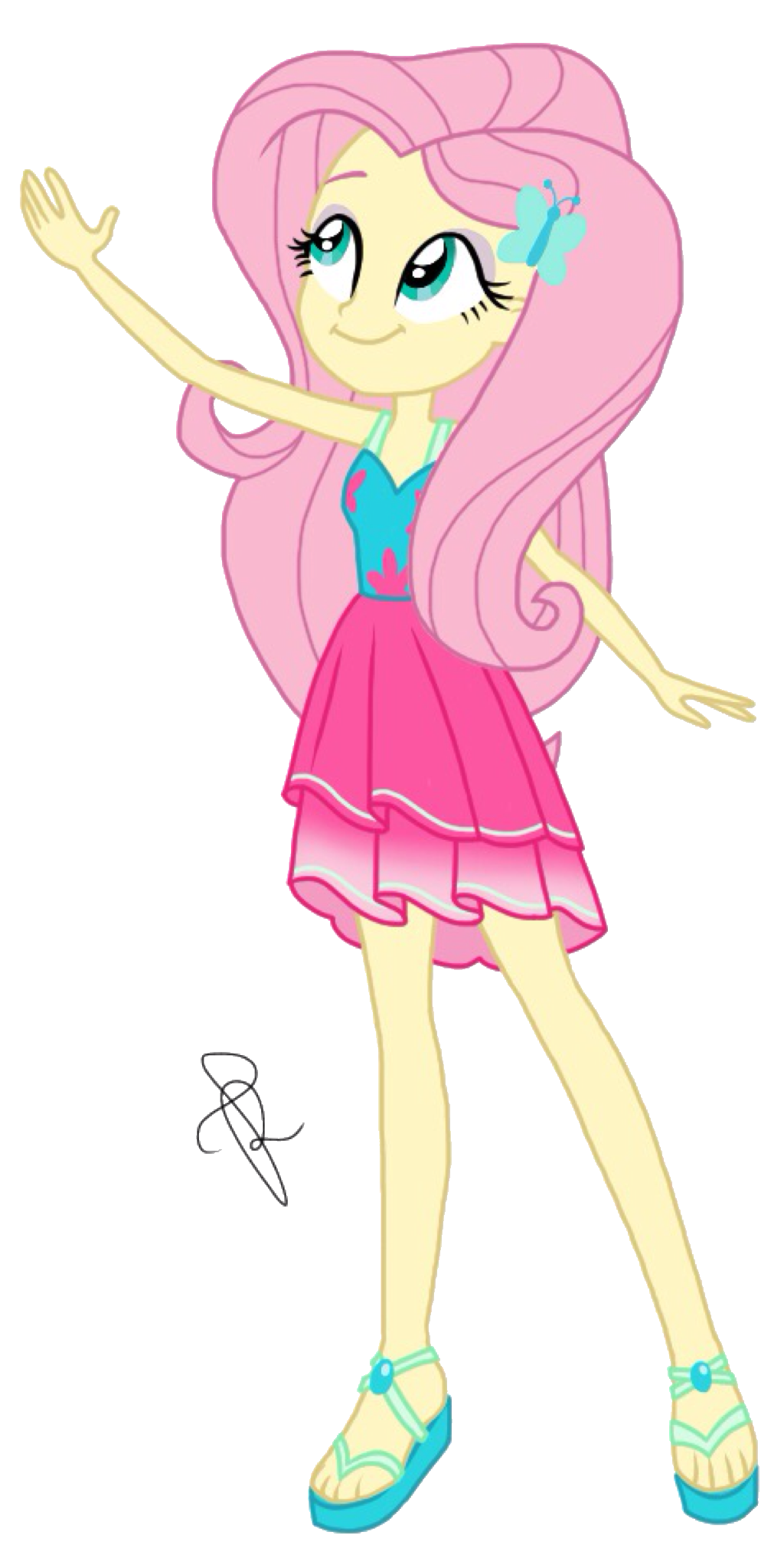 EQG Series - Fluttershy in resort wearing