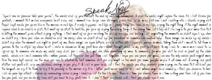 Speak Now - Quote