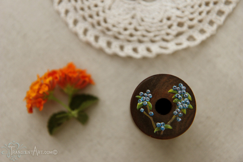 Blueberries Wooden Spool