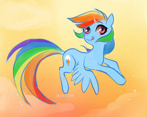 rainbow dash sunset