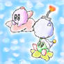 Bomb Kirby and Warpstar Kirby