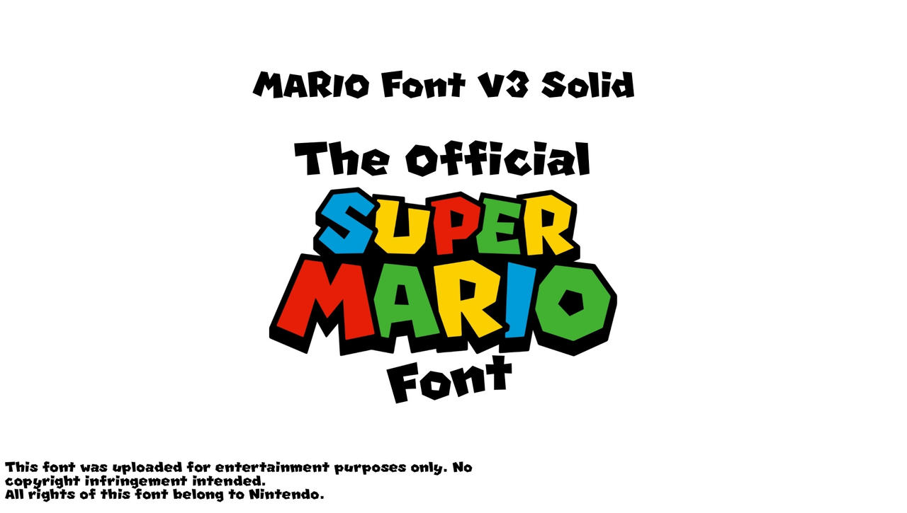 The Official Super Mario Font by nathandevi1827 on DeviantArt