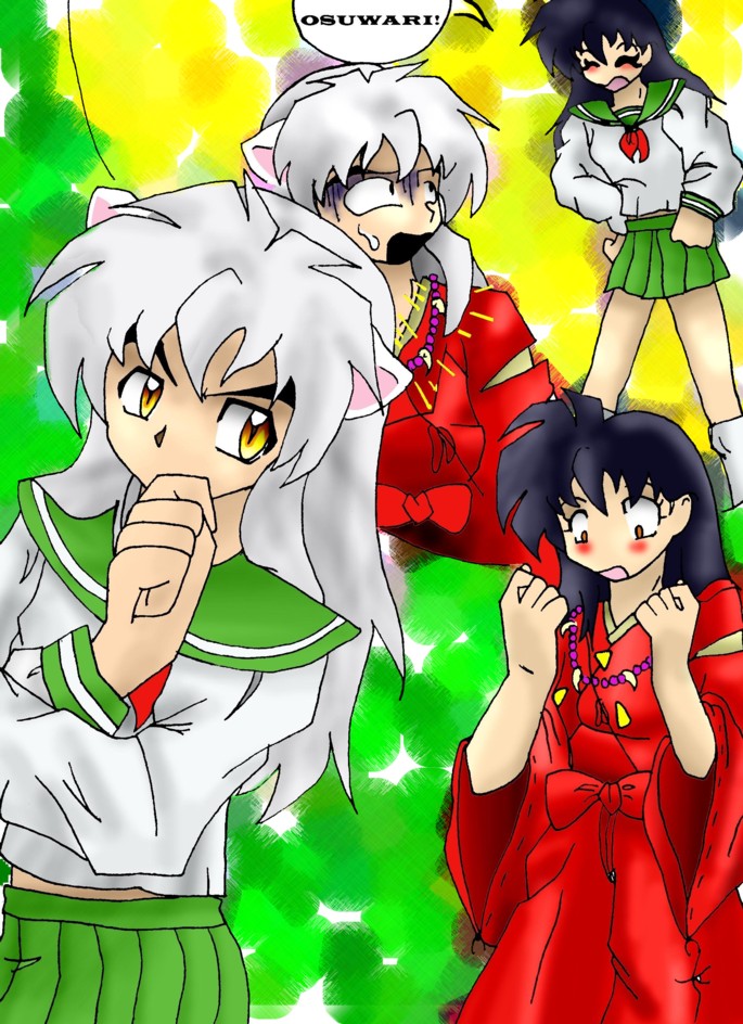 Inuyasha and kagome:Colored