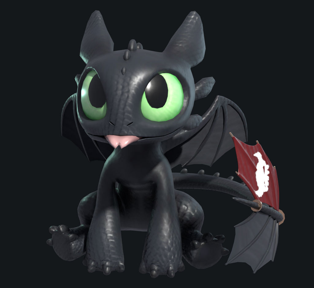 Toothless Chibi render by Maximum993 on DeviantArt