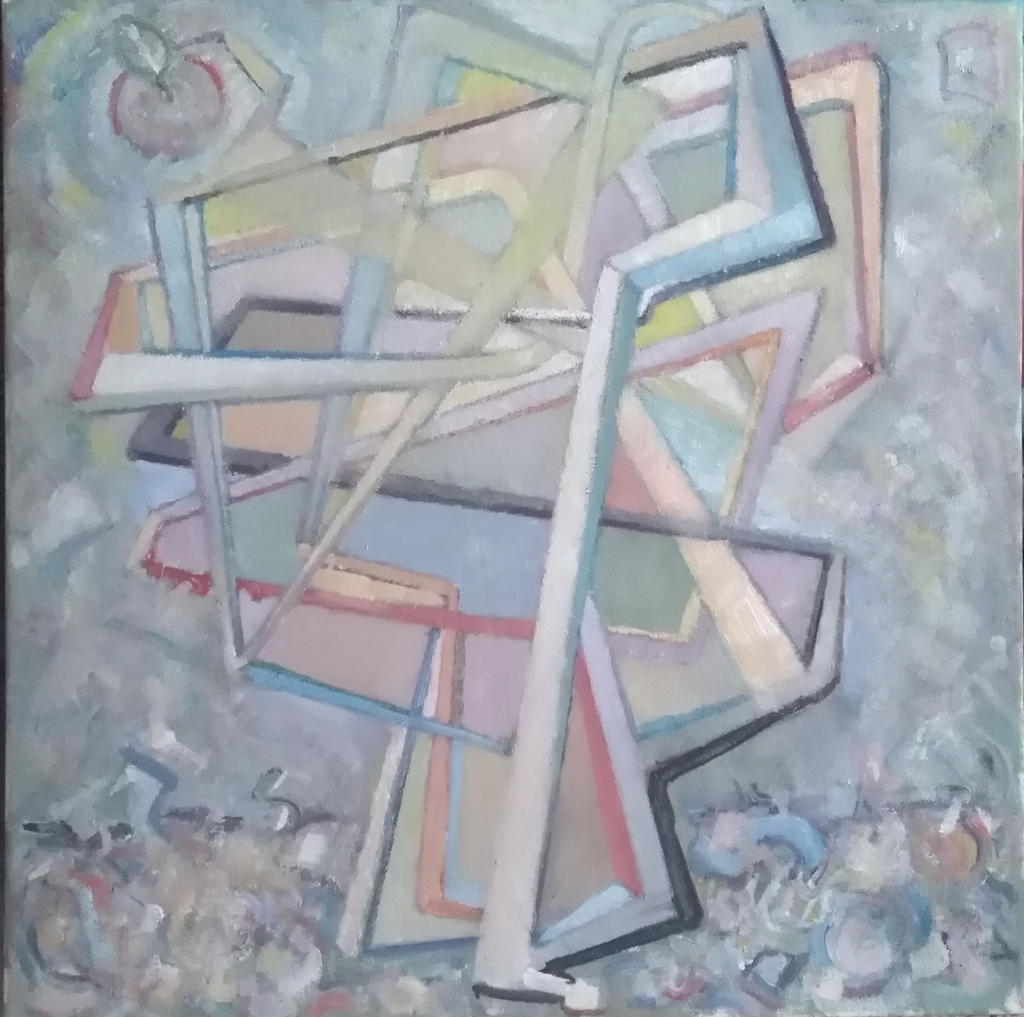 Apple tree in pale autumn light