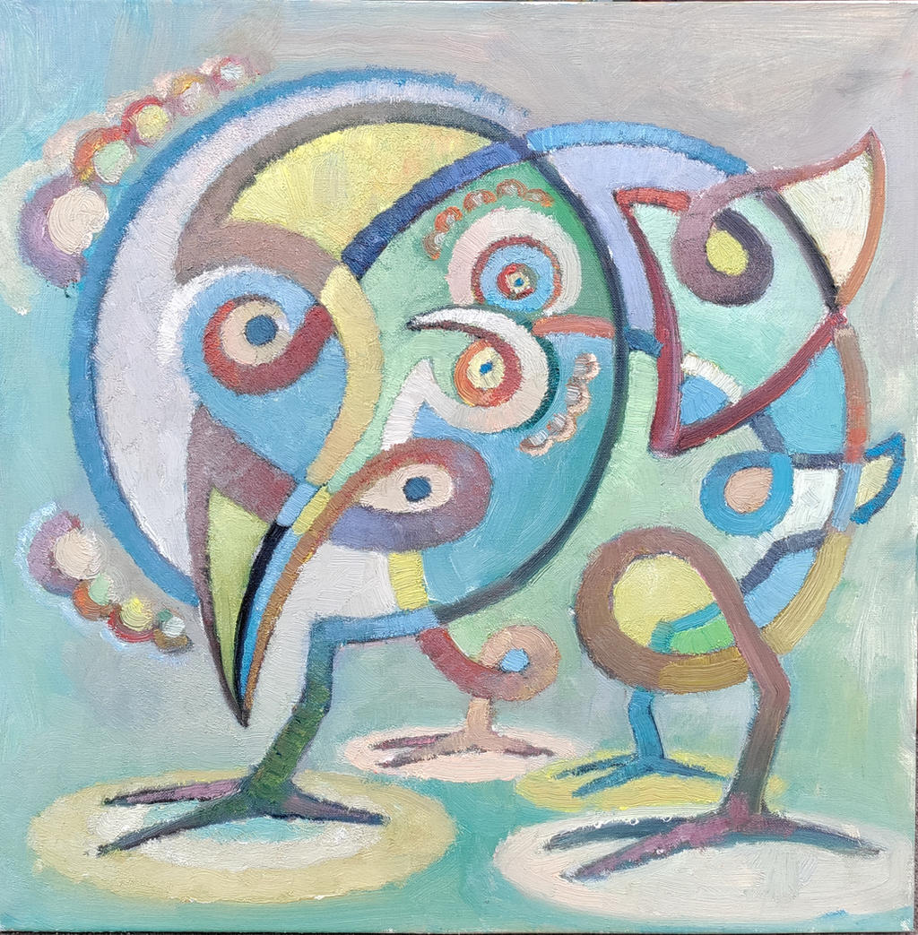 Unrequited love, 60x60cm, oil..test