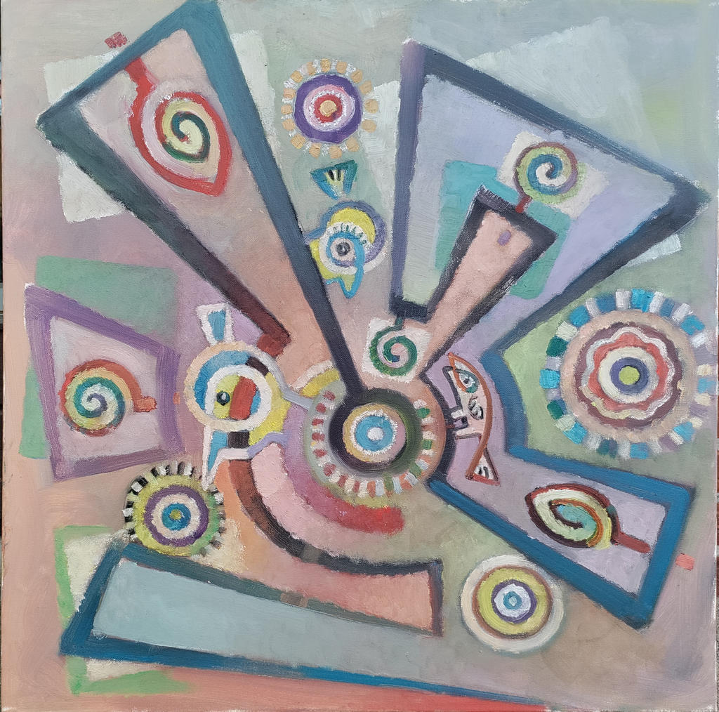 Test, Weekend work, 60x60cm, oil