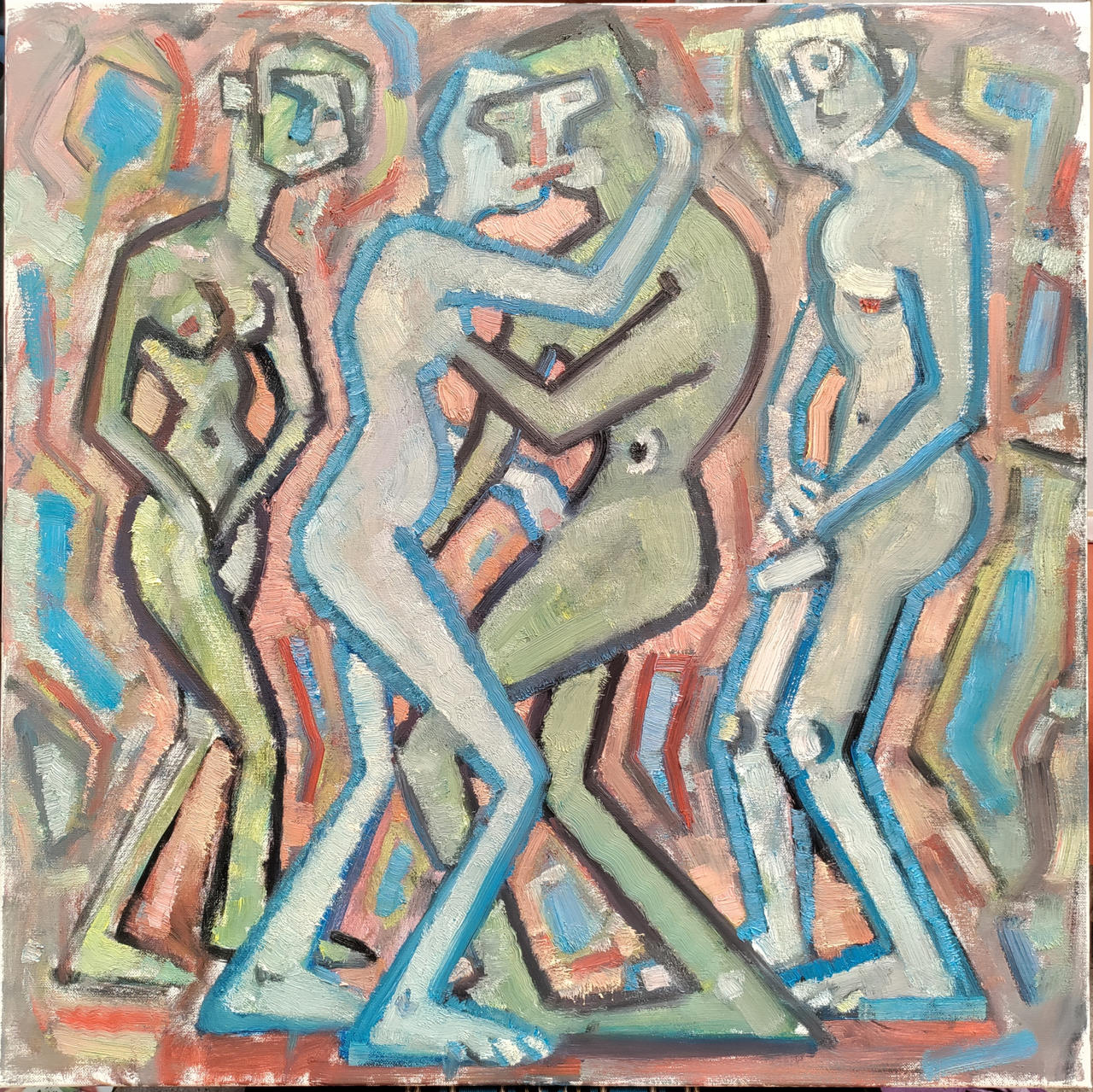 Test, 80x80cm, oil on canvas