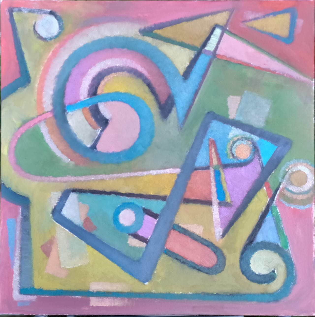 Troubles Ahead, 60x60cm, oil on canvas