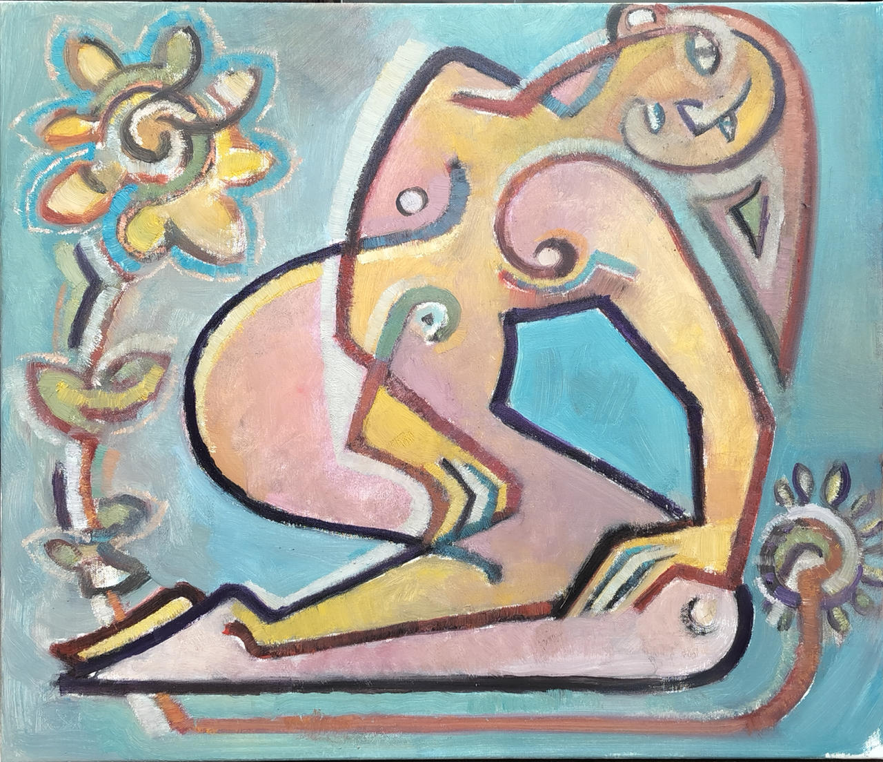 Female, 70x60cm, oil on canvas