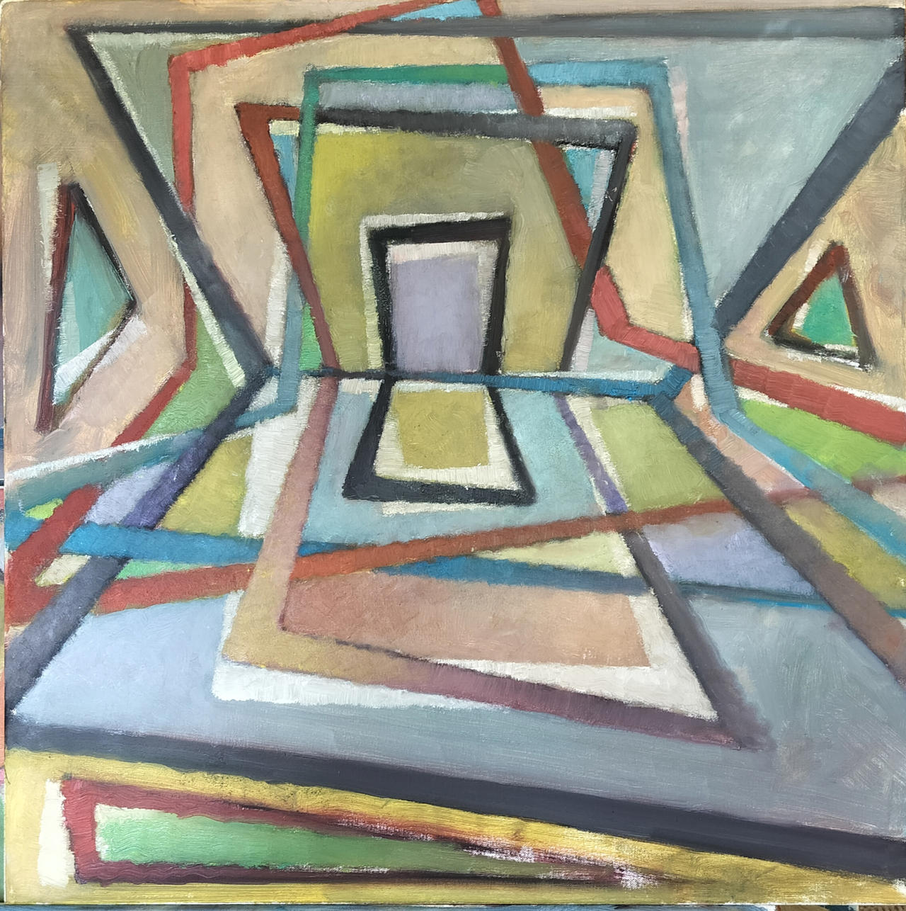Rooms, 70x70cm, oil on canvas