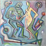 Test. The Gift,70x70cm, oil on canvas