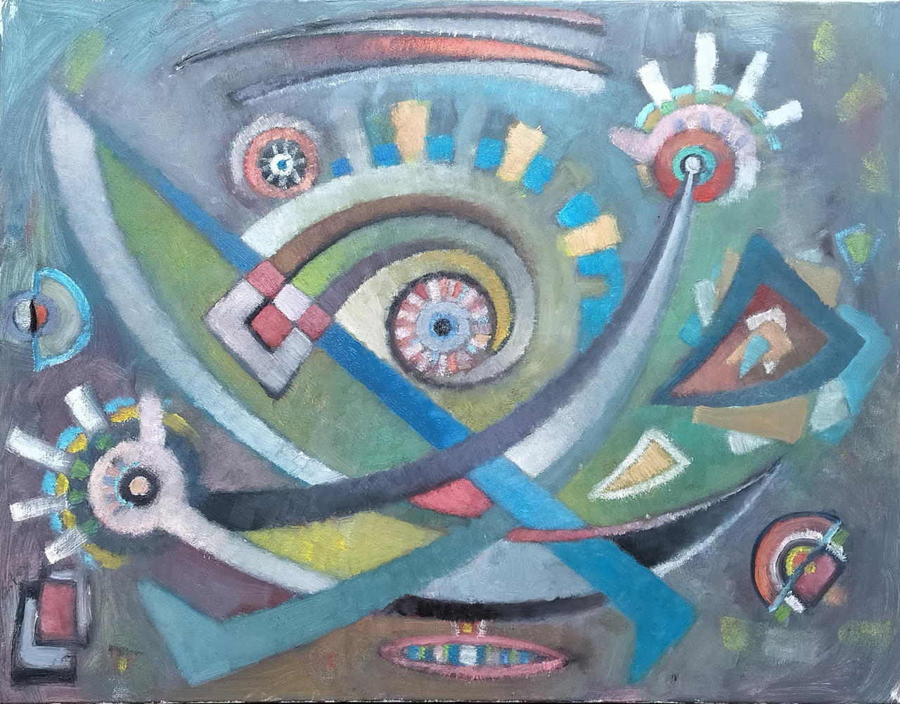 Self portrait, 90x70cm, oil on canvas