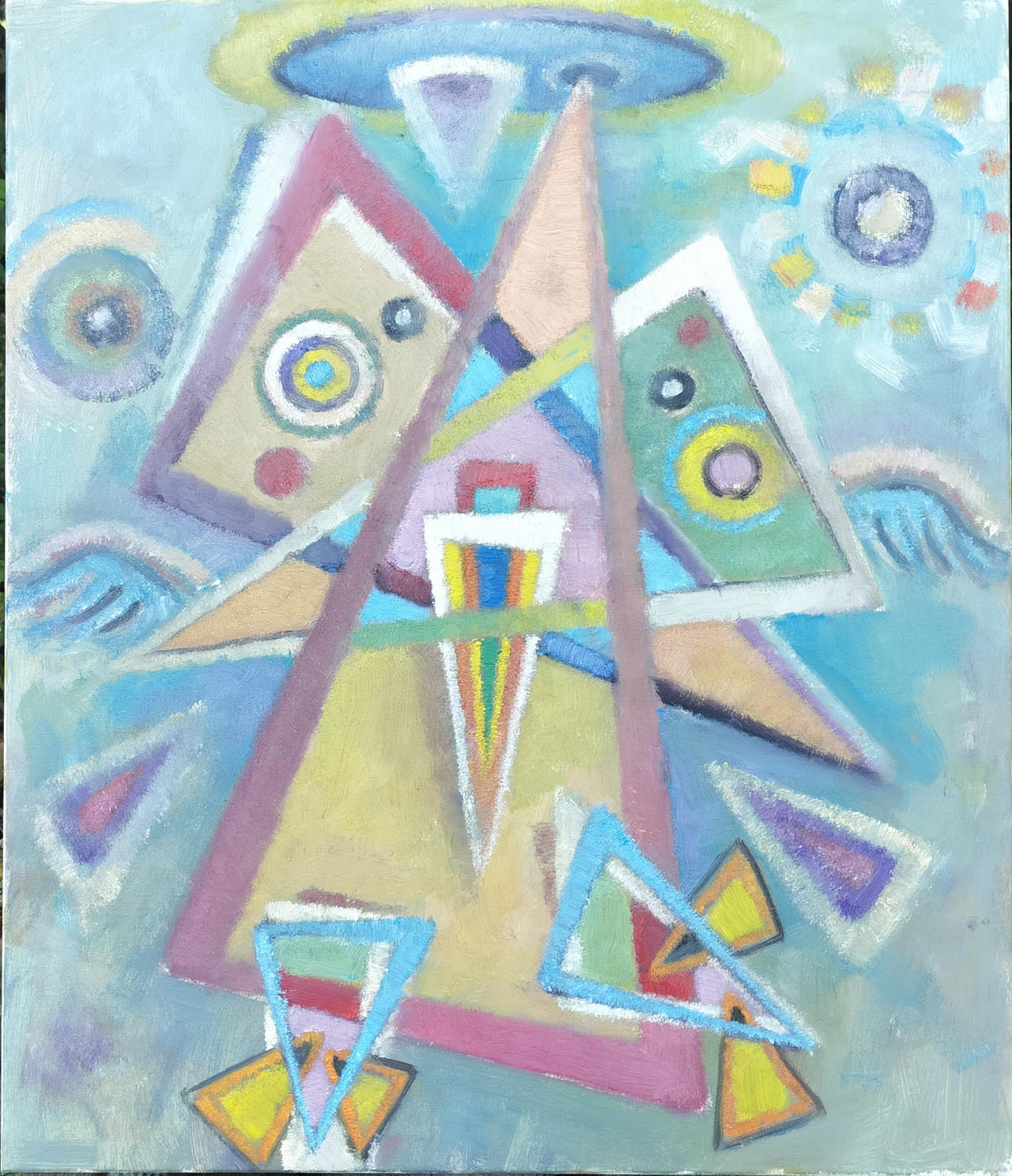 Confused bird, 70x60cm, oil on canvas