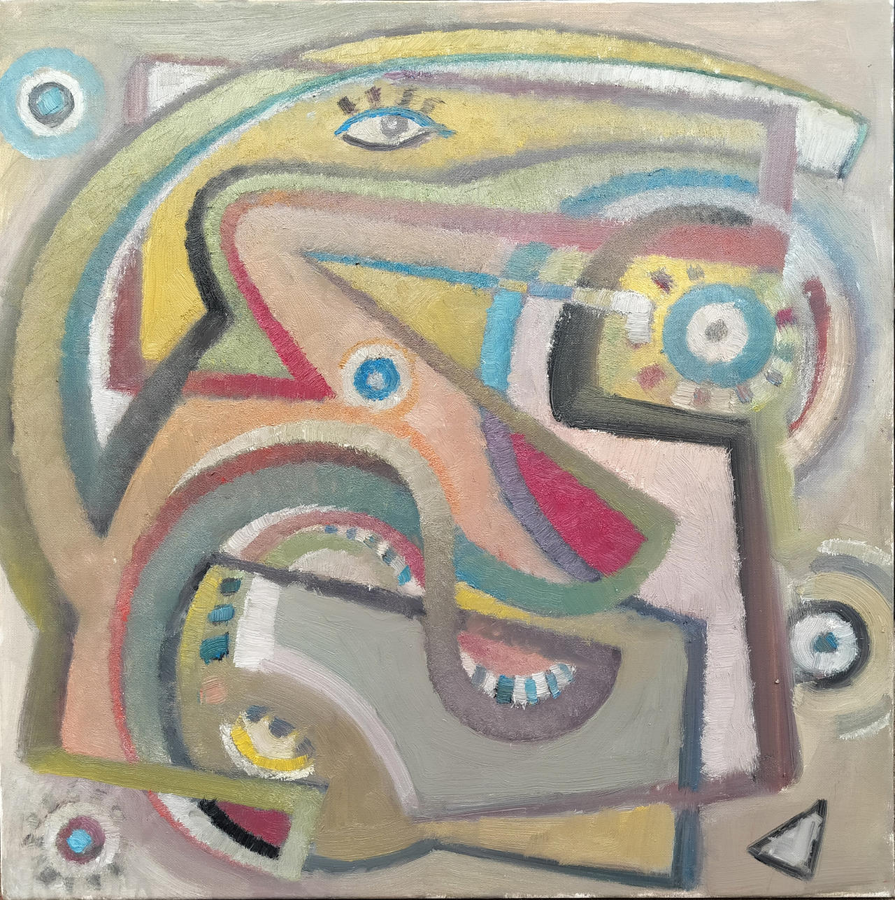 Test...Bitterness, 60x60cm, oil on canvas
