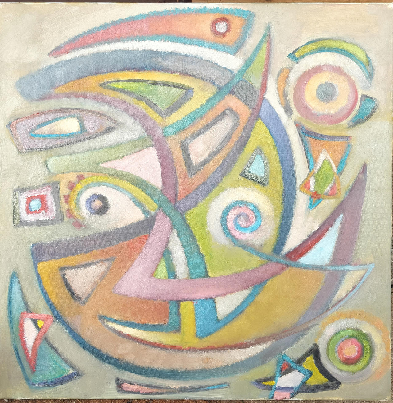 Devilish smile, 60x60cm, oil on canvas