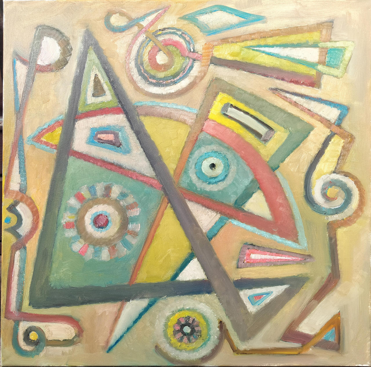 Yes or No, 60x60cm, oil on canvas