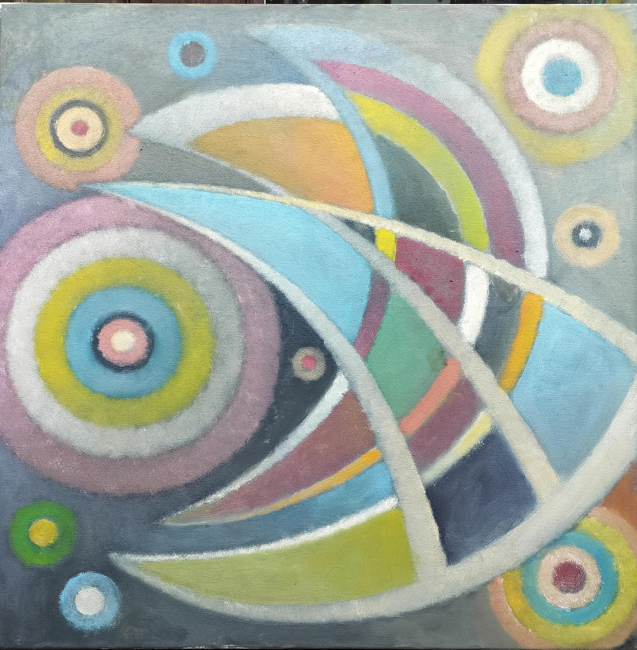 Boredom (test), 60x60cm, oil on canvas