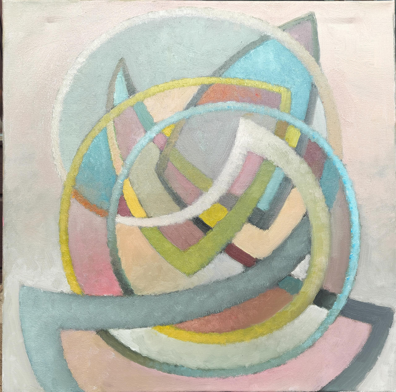 Circular day, 60x60cm, oil on canvas