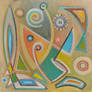 Muse Hunter (test), 60x60cm oil on canvas