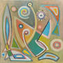 Muse Hunter (test), 60x60cm oil on canvas