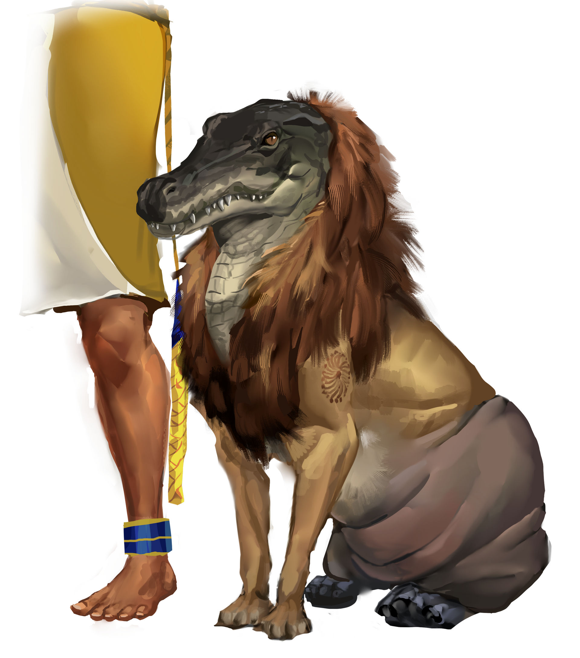 Ammit Color Ammit by the side of Thoth by strazi on DeviantArt
