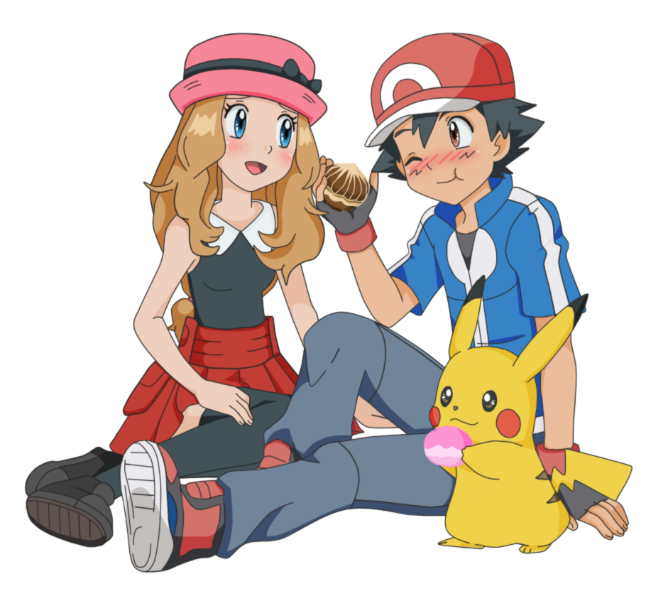 AmourShipping - Satoshi and Serena Poffles