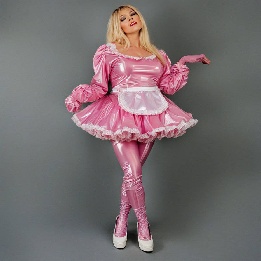 Sissy-maid-shiny-latex-ruffled-maid-outfit (12) by dimitr2 on DeviantArt