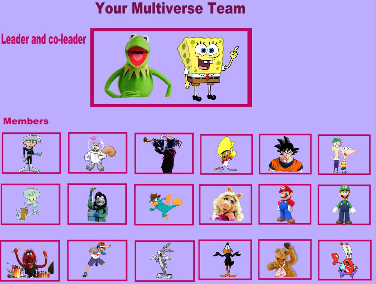 My multiverse team by PlanktonRock900 on DeviantArt