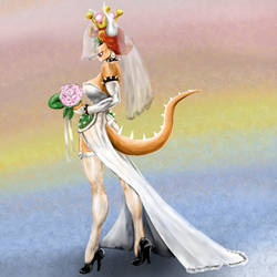 Bowsette Wedding Dress by Dr-Destruction